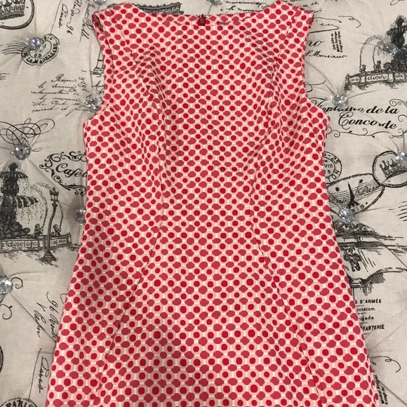 Lela Rose Polka Dot Stretch Jacquard Sheath Dress - Picture 7 of 8